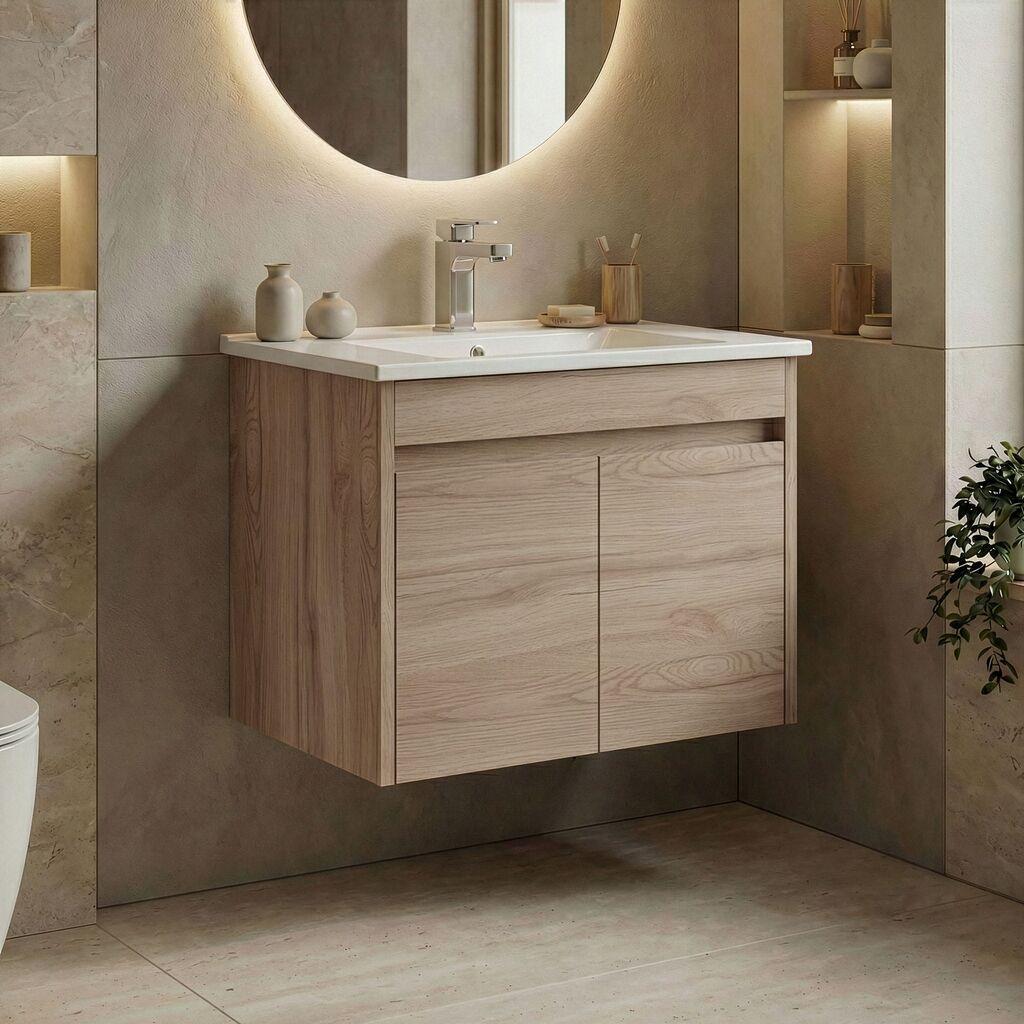 Полица за бања Hanah Home, кафеава