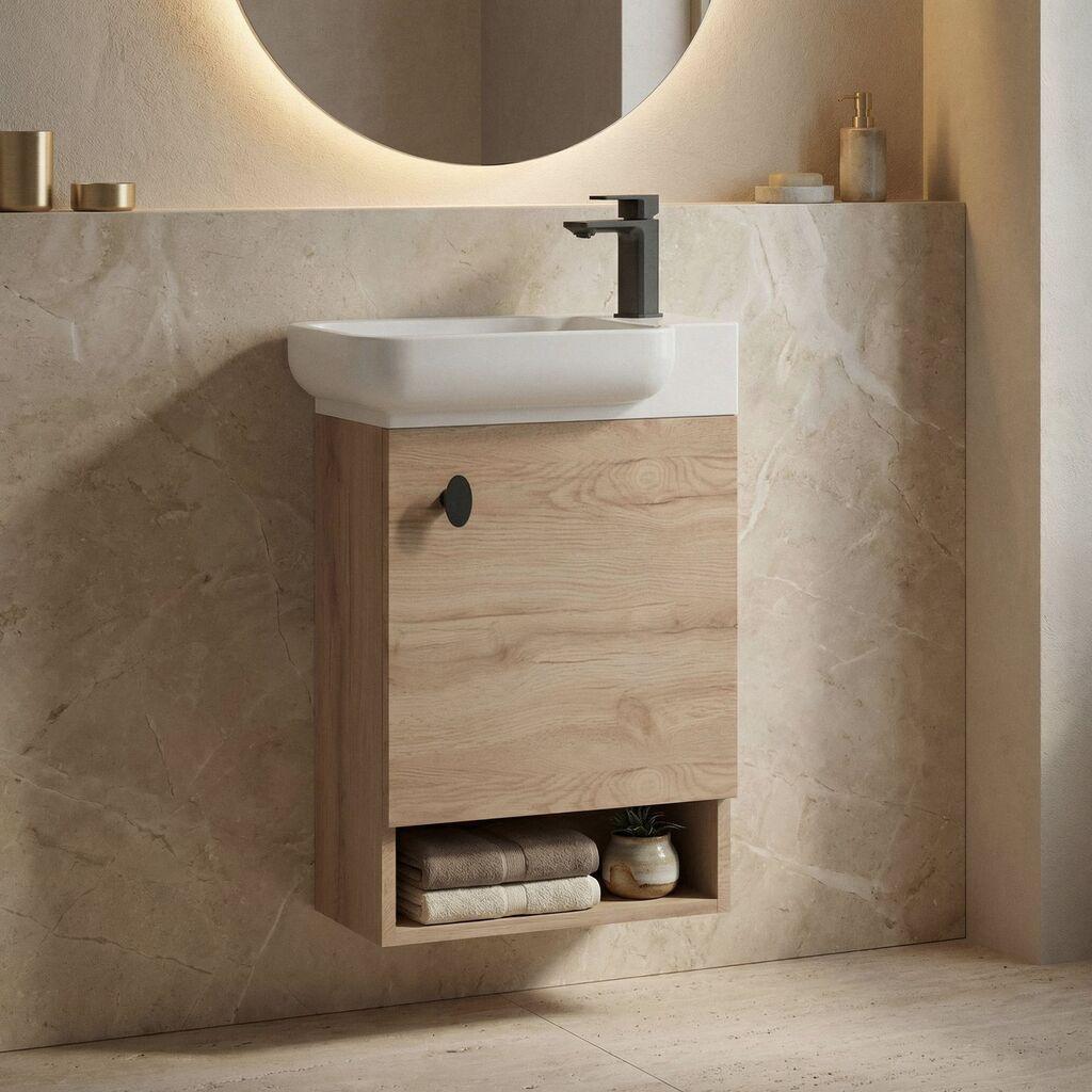 Полица за бања Hanah Home, кафеава