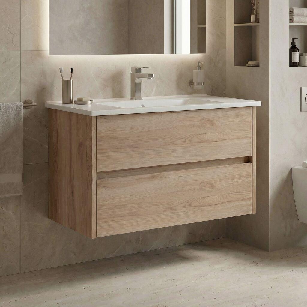 Полица за бања Hanah Home, кафеава