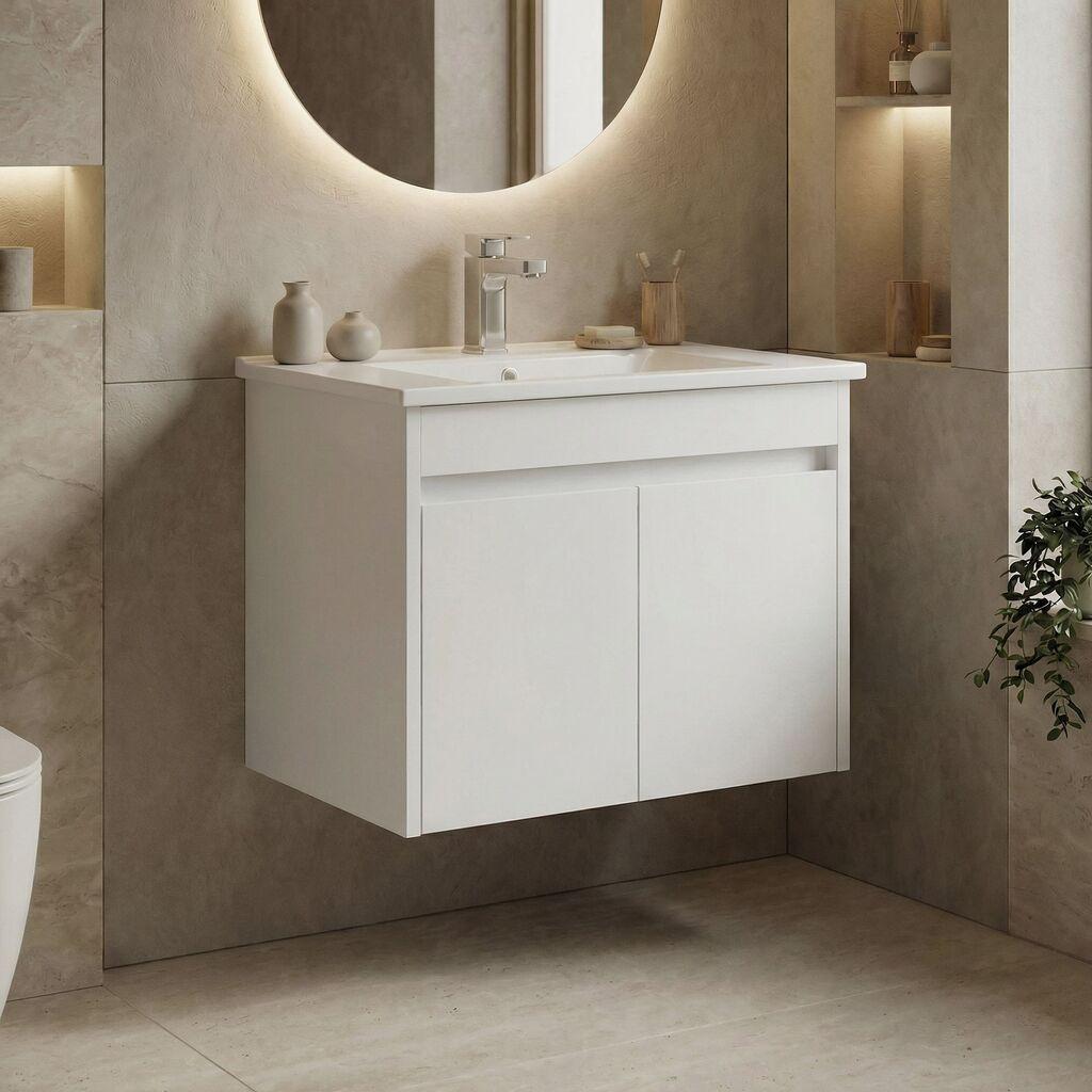Полица за бања Hanah Home, кафеава