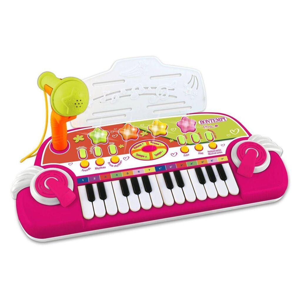Bontempi Клавијатура со микрофон розев