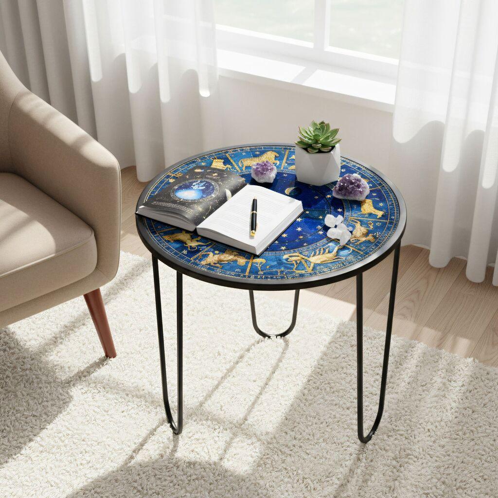 Масичка за кафе Hanah Home, 53x55 см, шарена