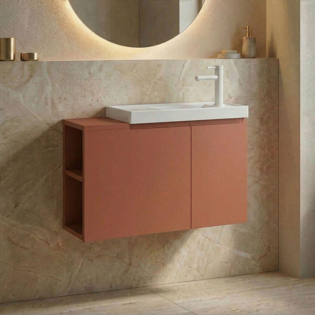 Полица за бања Hanah Home, антрацит