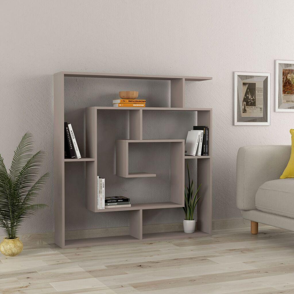 Полица за книги Hanah Home, 125x128.6x22 см, Антрацит