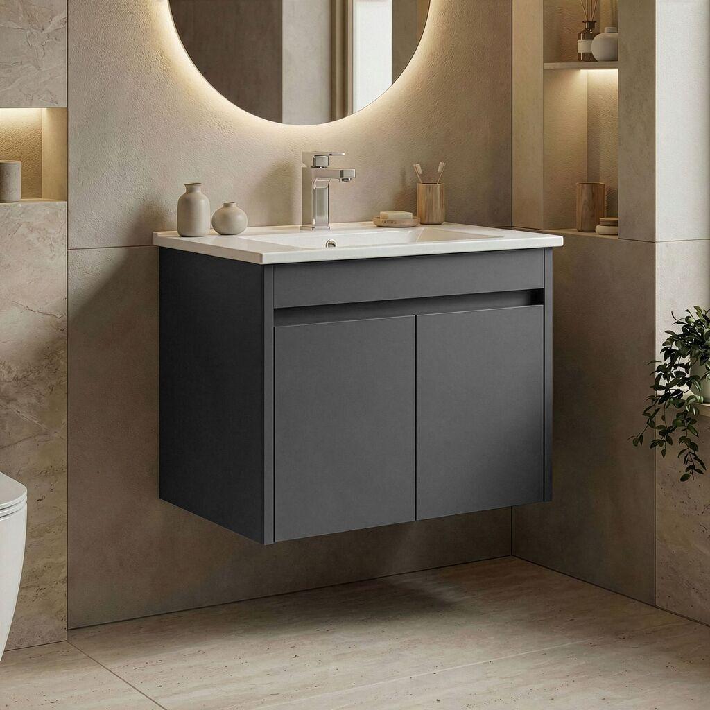Полица за бања Hanah Home, кафеава