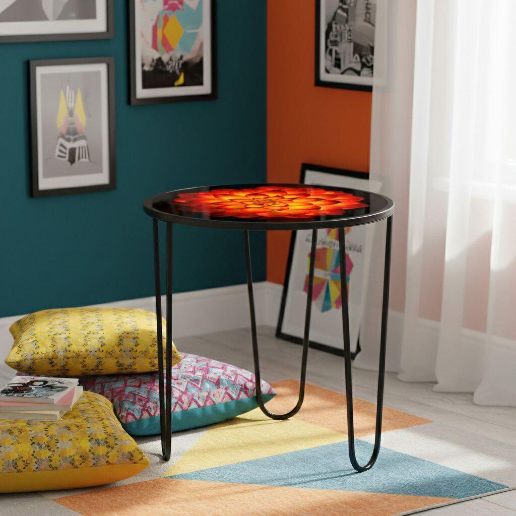 Масичка за кафе Hanah Home, 53x55 см, шарена