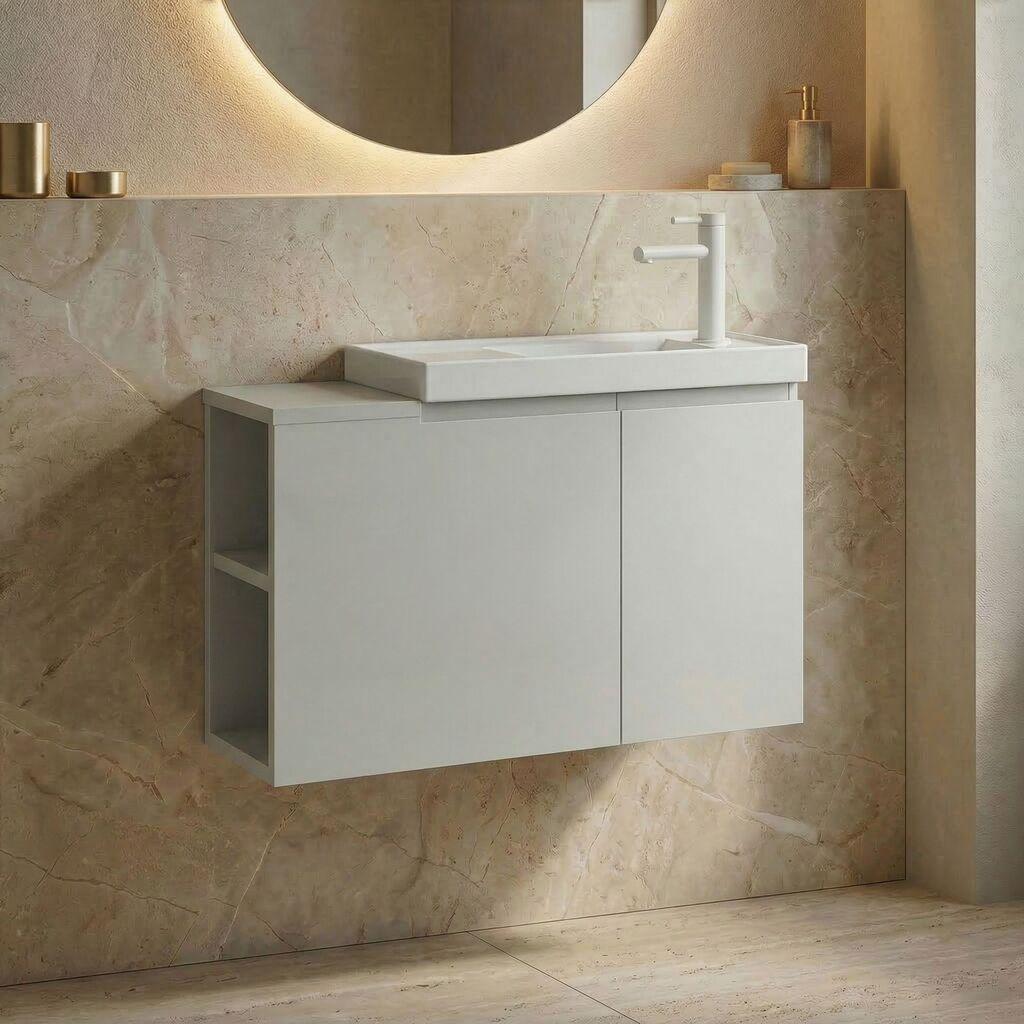 Полица за бања Hanah Home, антрацит