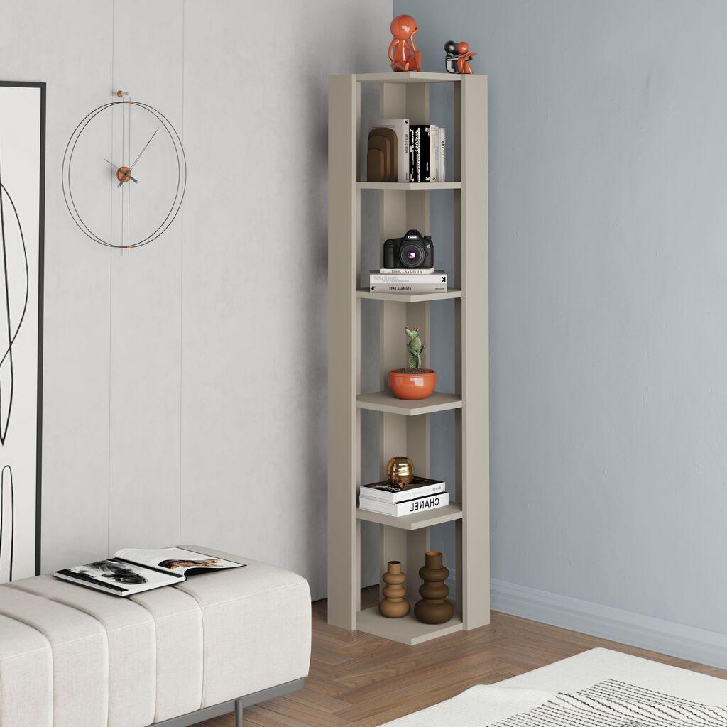 Полица за книги Hanah Home, 31,8x160,8x31,8 см, Антрацит