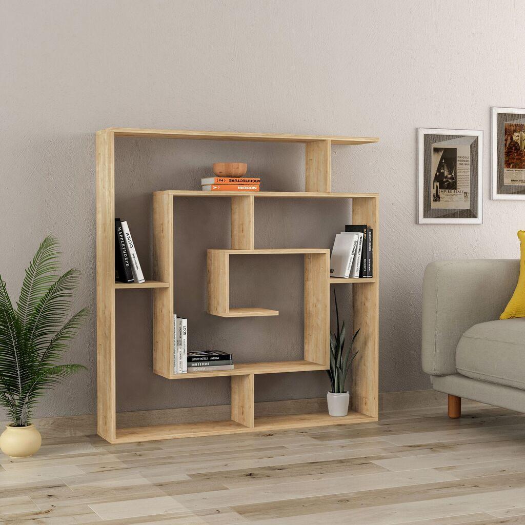 Полица за книги Hanah Home, 125x128.6x22 см, Антрацит