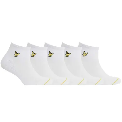 Машки чорапи „Рубен" од „Лајл и Скот", 5 парчиња, бели