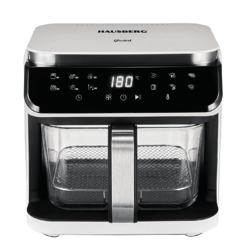 Hausberg Air Fryer Со Стаклен Сад 6.5L, HB-2343AB