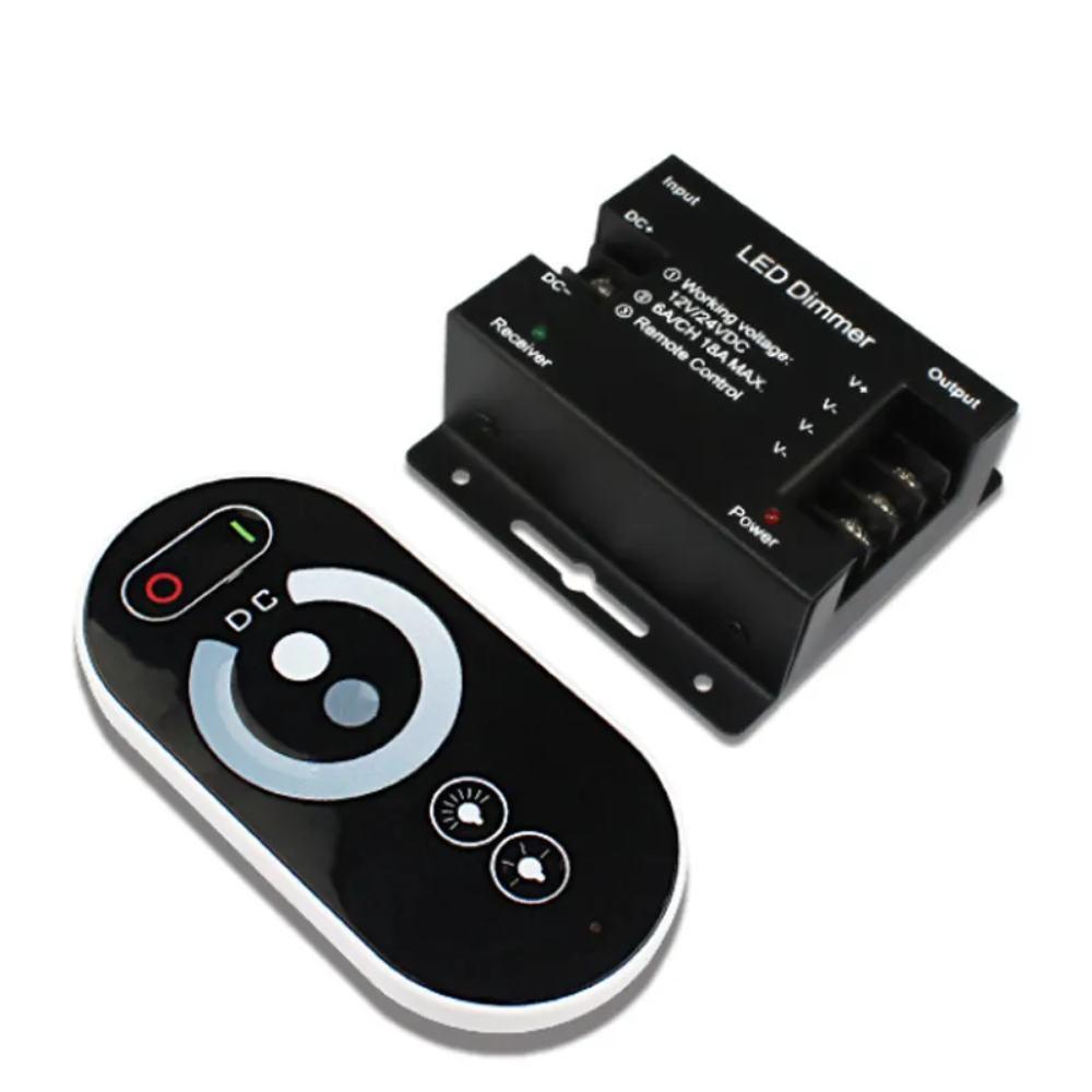 Контролер на допир за еднобојна ЛЕД лента 2.4G-12V-24V, 216W/432, 6A