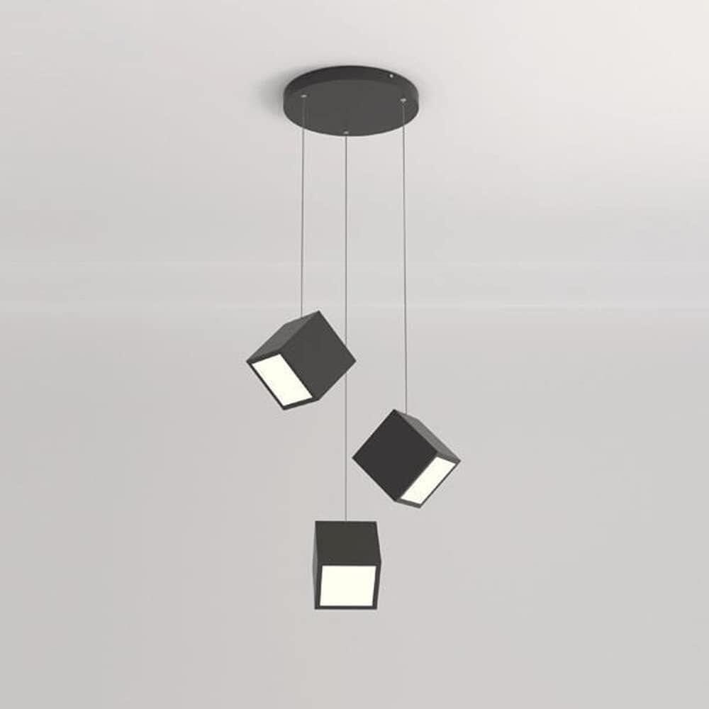 Cube - Висечки Кружен Лустер Црн - 3colors