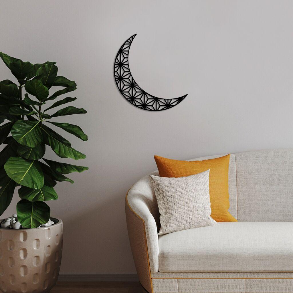 Wallity dzидна декорација „Полумесечина 2", 49x46 см, црна