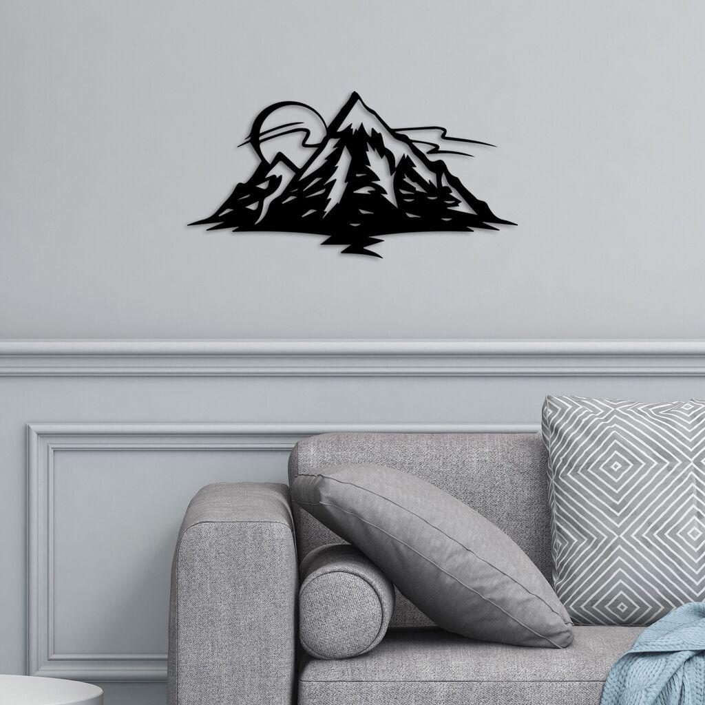 Wallity dzидна декорација Mountain 25, 62x31, црна