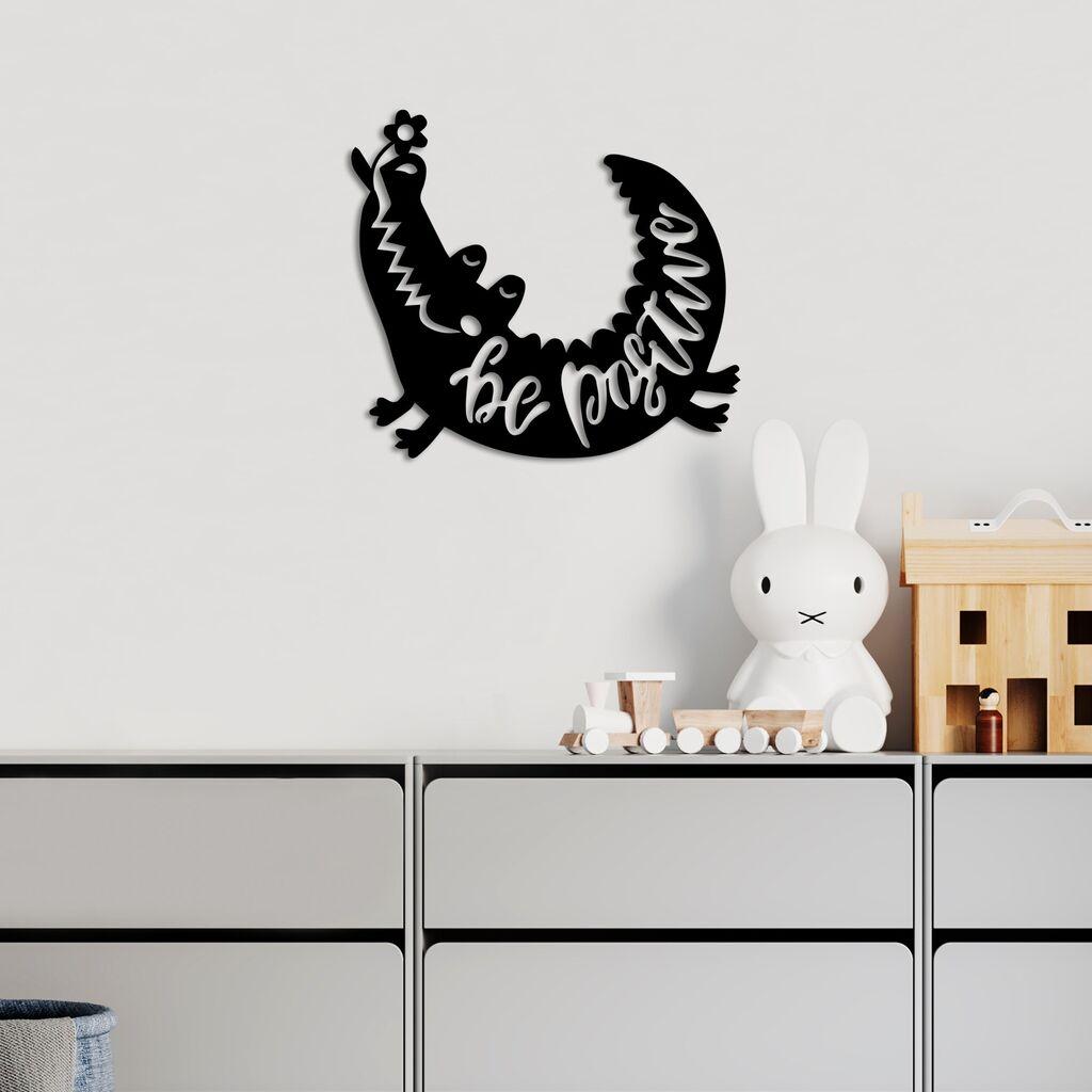 Wallity декорација за dzид Be Possitive, 52x46 см, црна