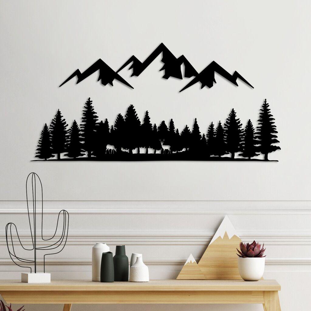 Wallity декорација за dzид Nature And Mountain-5, црна