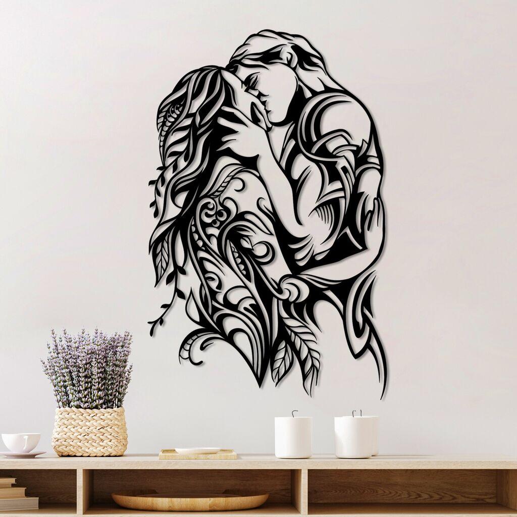 Wallity декорација за dzид Kiss-црна, 78x50 см, црна