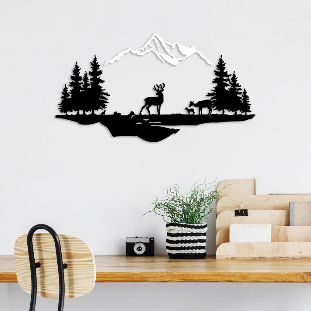 Wallity декорација за dzид Елен и пејзаж-2, црна