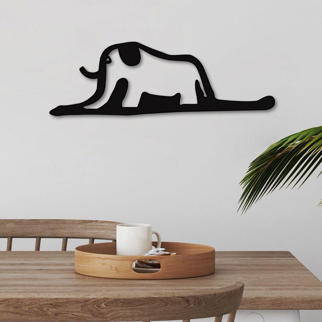 Wallity декорација за dzид Слон 14, 63x21 см, црна