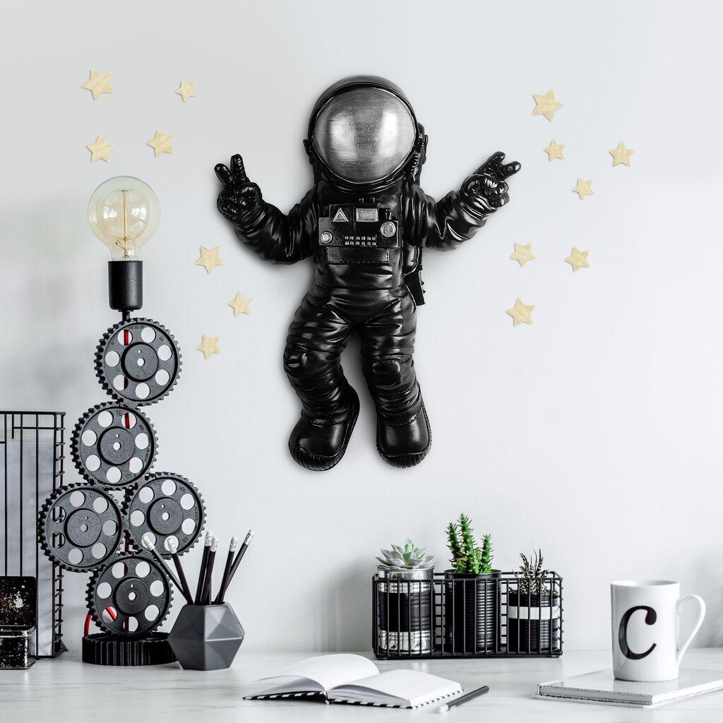Wallity декорација за dzид Космонаут 4, 35cmx47cmx10cm, црна