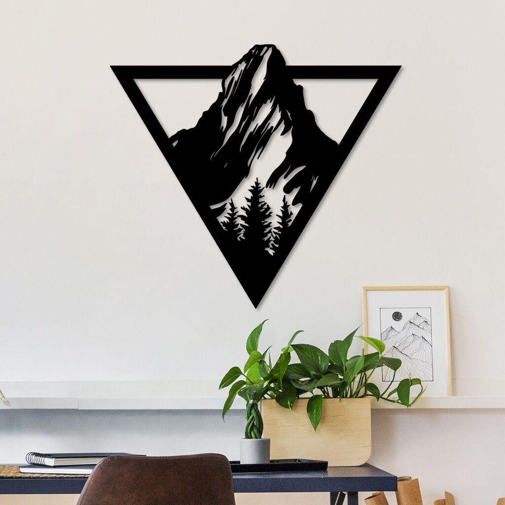 Wallity декорација за dzид Матерхорн, 48x53 см, црна