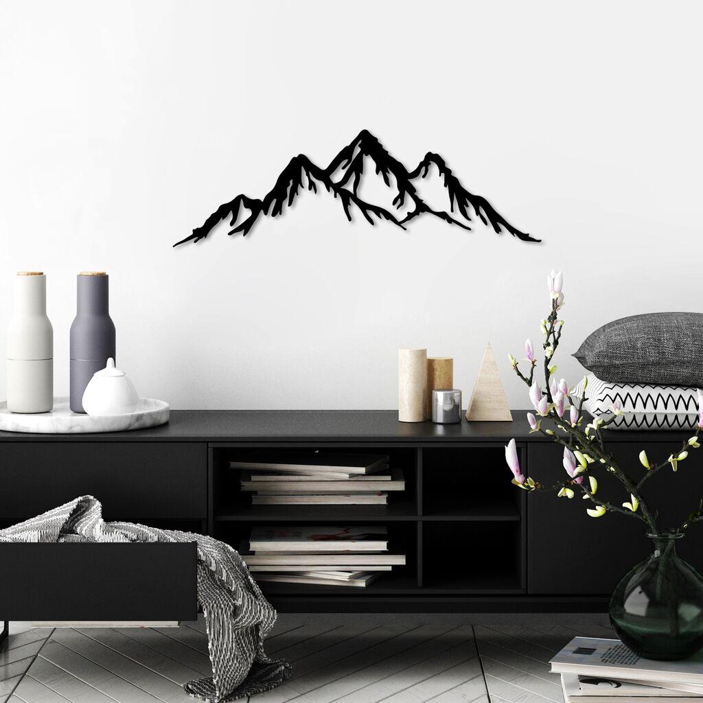 Wallity dzидна декорација Mountain-5, 70x22 см, црна