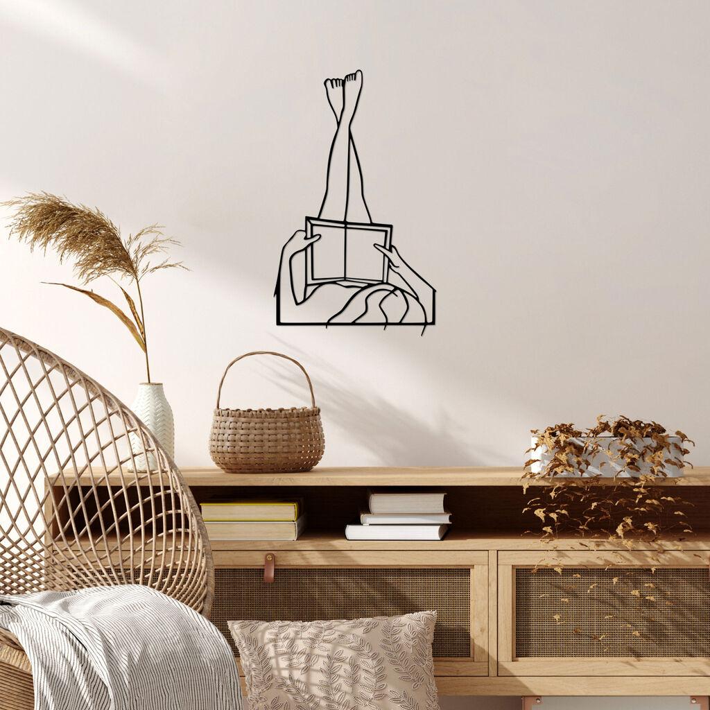 Wallity dzидна декорација и Love Reading-521, 42x69 см, црна