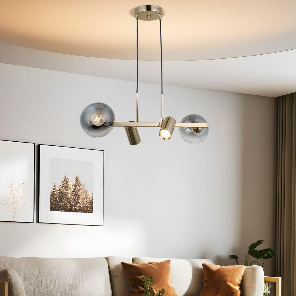 Opviq Luster Zerde-80-04, O14, 12cm, IP20 златно-црни бои