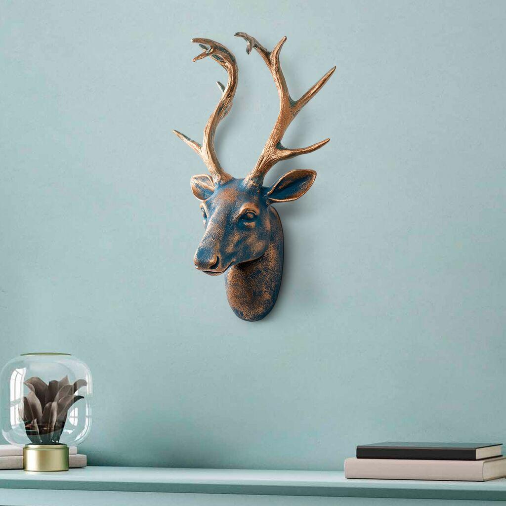 Wallity декорација за dzид Елен, 26x38x17 см, златна боја