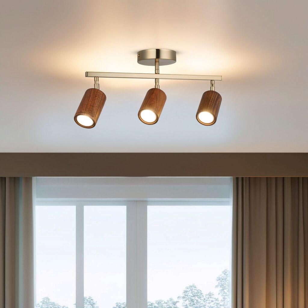 Opviq Luster Legno-52-13, O6.5, 10 см, IP20 Златно-кафеава боја