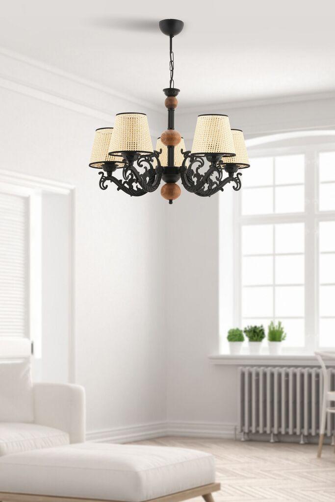 Лустер Opviq Fiona корално дрво, 15x10x13cm, IP20, црно-бел