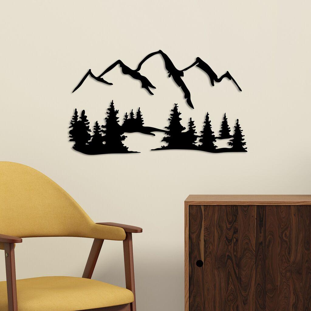 Wallity декорација за dzид Nature And Mountain-1, црна