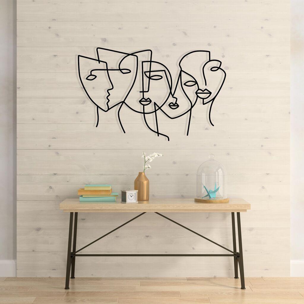 Wallity декорација за dzид Adrianus, 61x38.5cm, црна