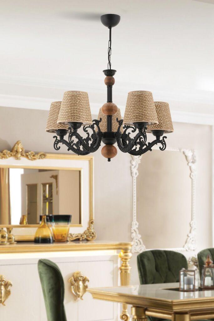 Лустер Opviq Fiona Hazeran дрво, 15x10x13cm, IP20, беж-црна