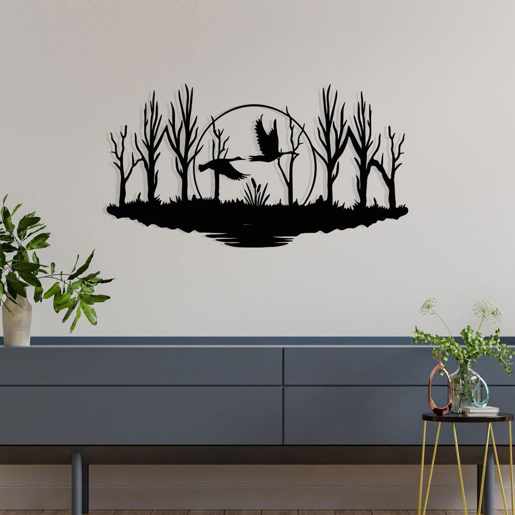 Wallity dzидна декорација Estate, 70x38 см, црна