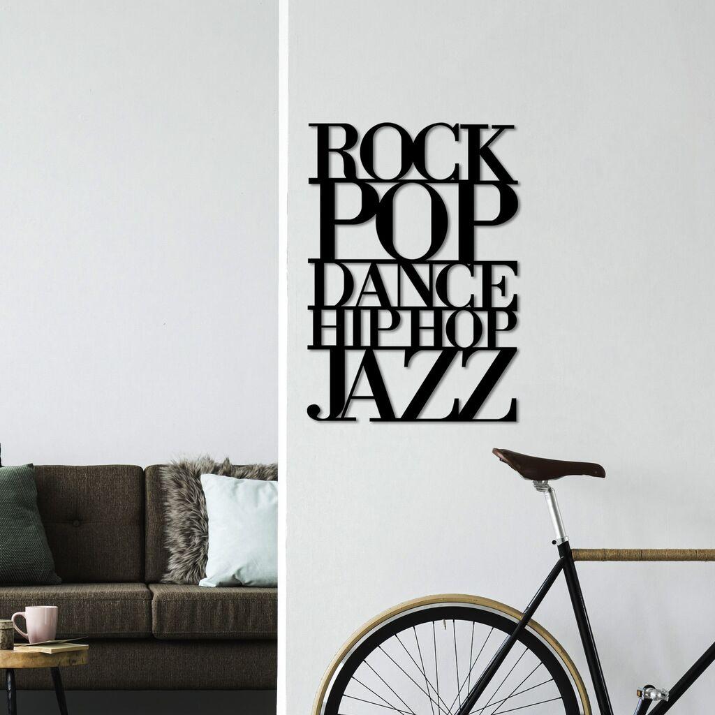 Wallity декорација за dzид We Love Music-M, 57x40 см, црна