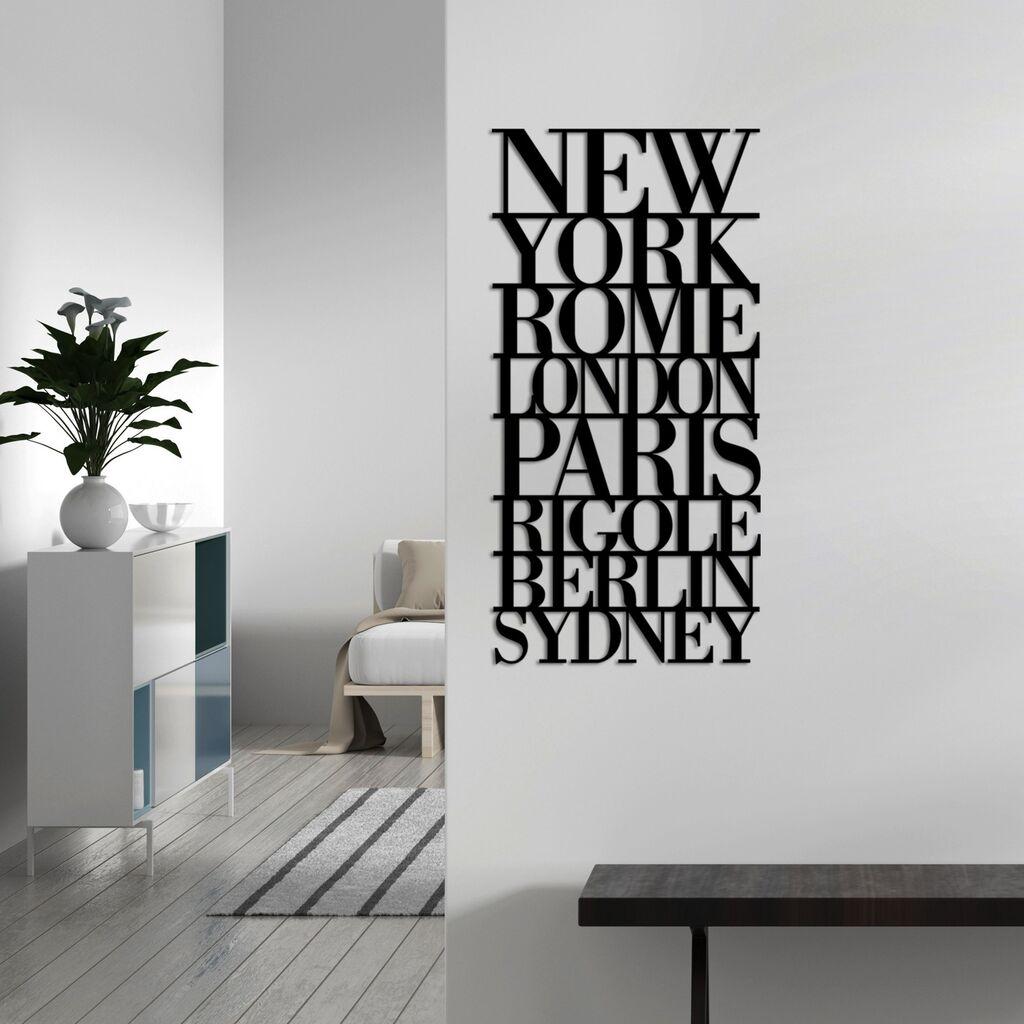 Wallity dzидна декорација со капители-L, 70x35 см, црна