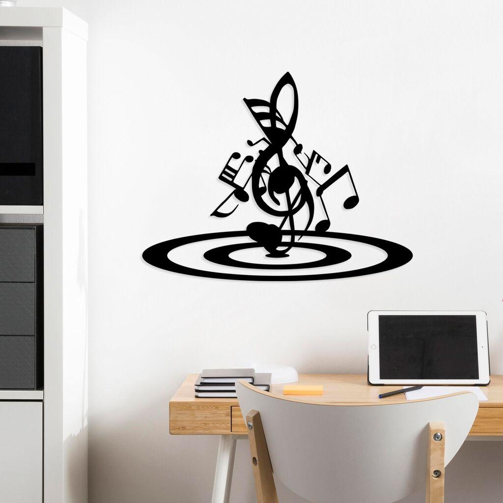 Wallity dzидна декорација Музикал 1, 54x70 см, црна