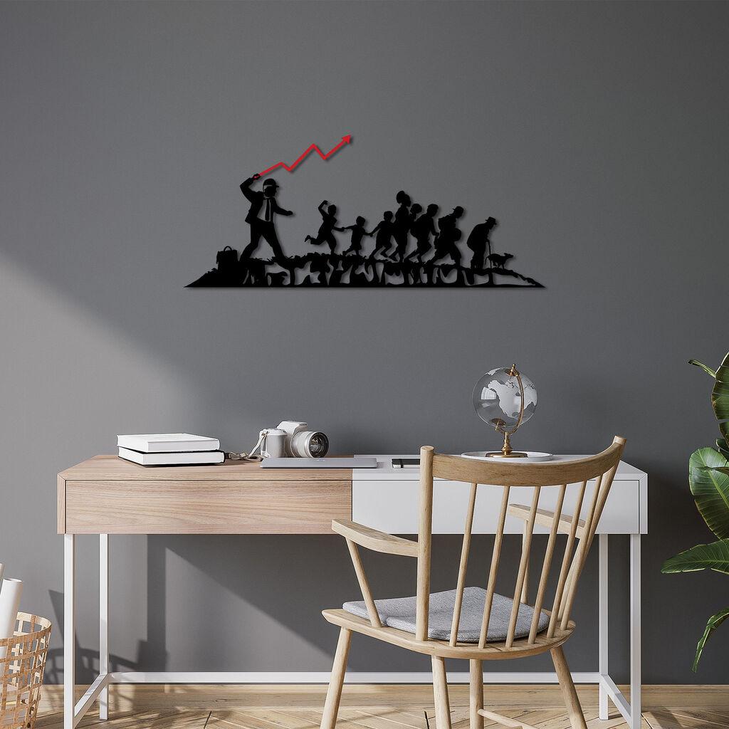 Wallity dzидна декорација Banksy-4, 30x70 см, црна