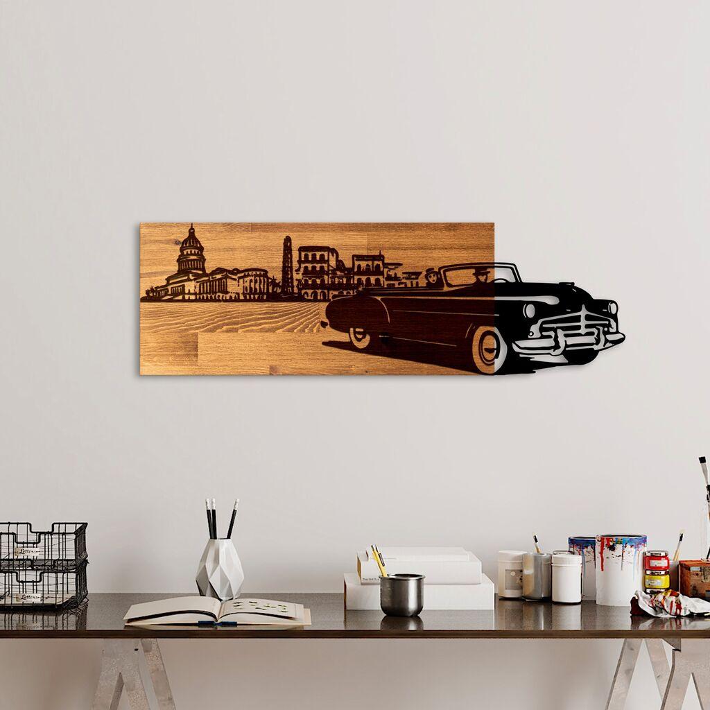 Wallity декорација за dzид во класичен стил, 80 см x 25 см x 3 см, даб