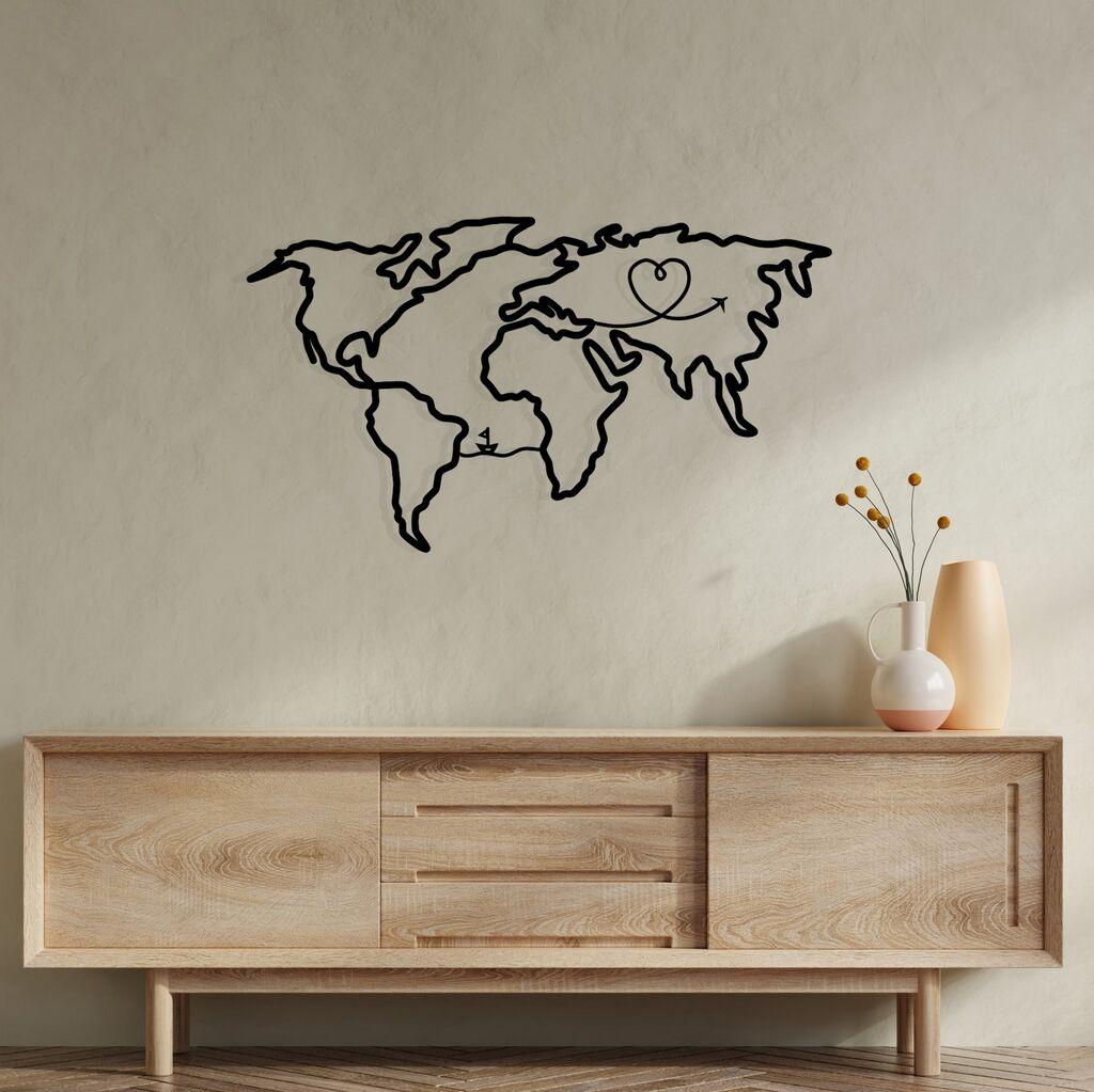 Wallity dzидна декорација Стела, 65x38 см, црна