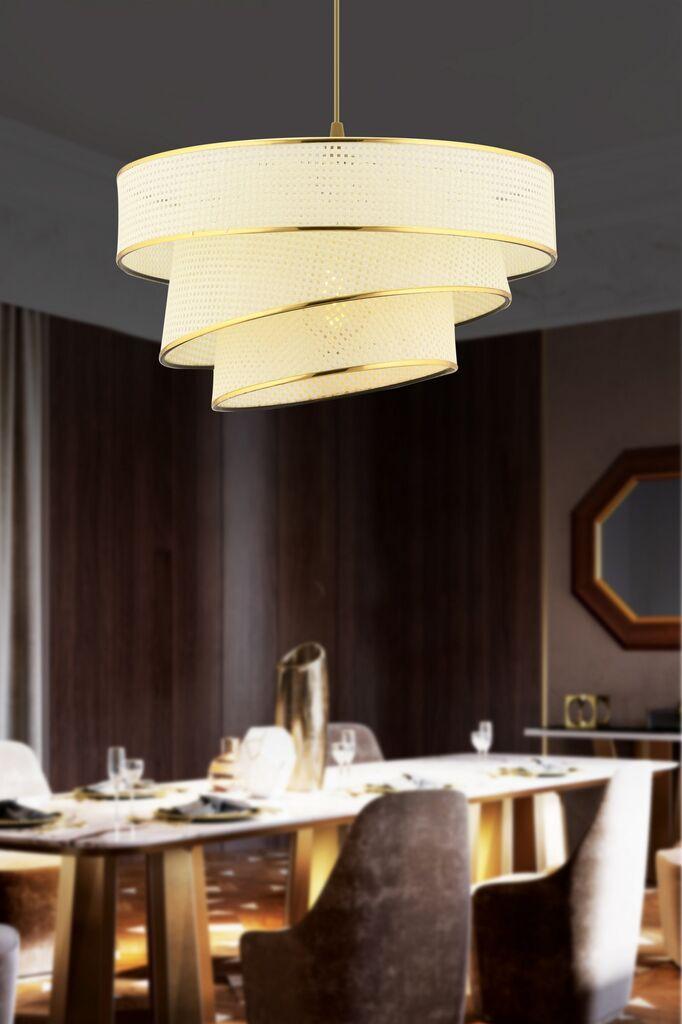 Opviq Luster Couper Hazeran, 40x40 см, златно-бела боја