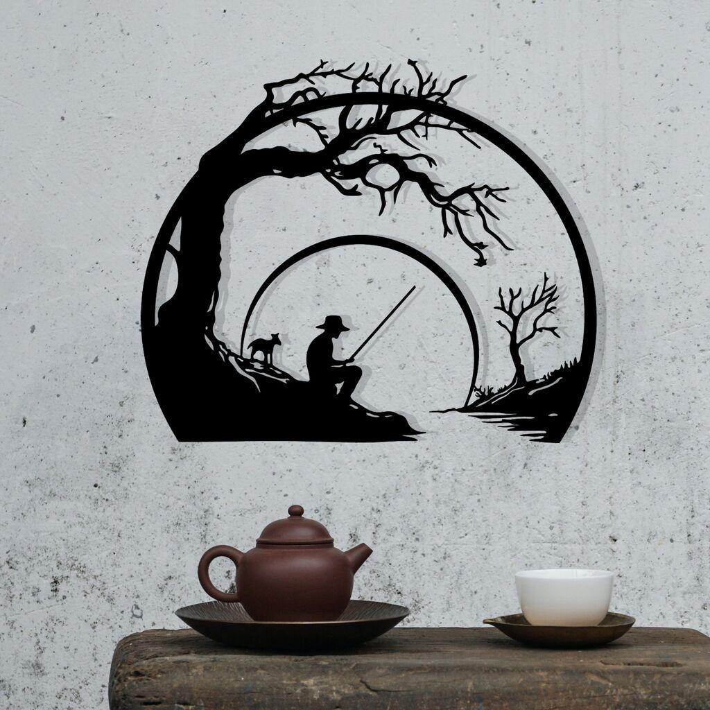 Wallity dzидна декорација Bienvenidos, 54x45.5cm, црна