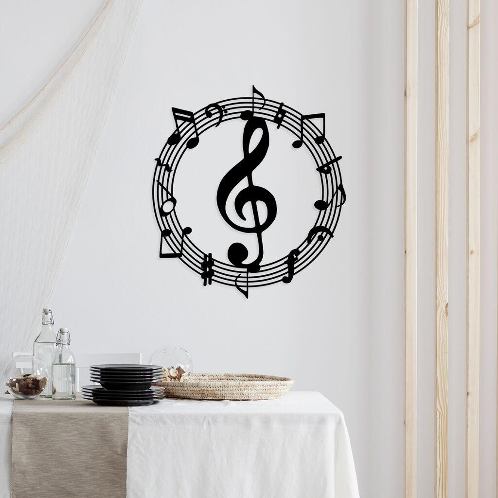 Wallity dzидна декорација Музикал 2, 63x70 см, црна