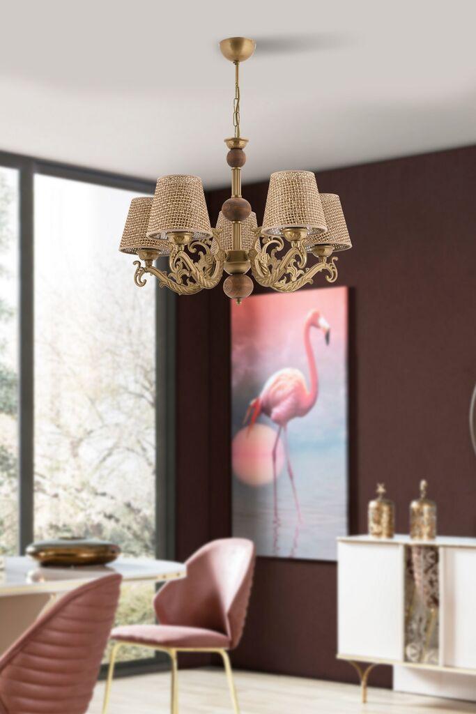 Лустер Opviq Fiona Hazeran, 15x10x13cm, IP20, златна боја