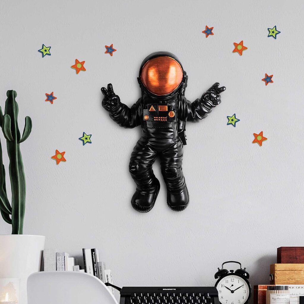 Wallity декорација за dzид Космонаут 3, 35cmx47cmx10cm, црна