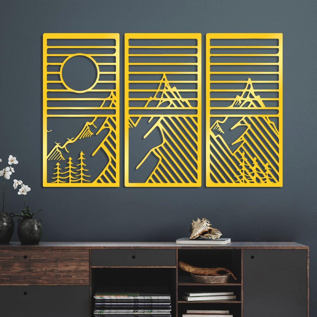 Wallity декорација за dzид Scenic Trio G, златна боја