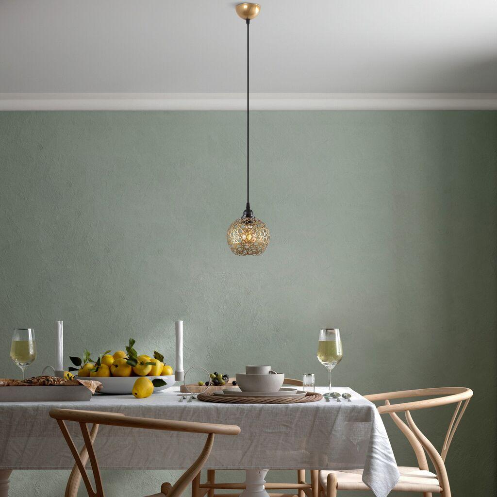 Opviq Luster Selcuklu-Mr-788-1, 17 см, IP20, златно-црни бои