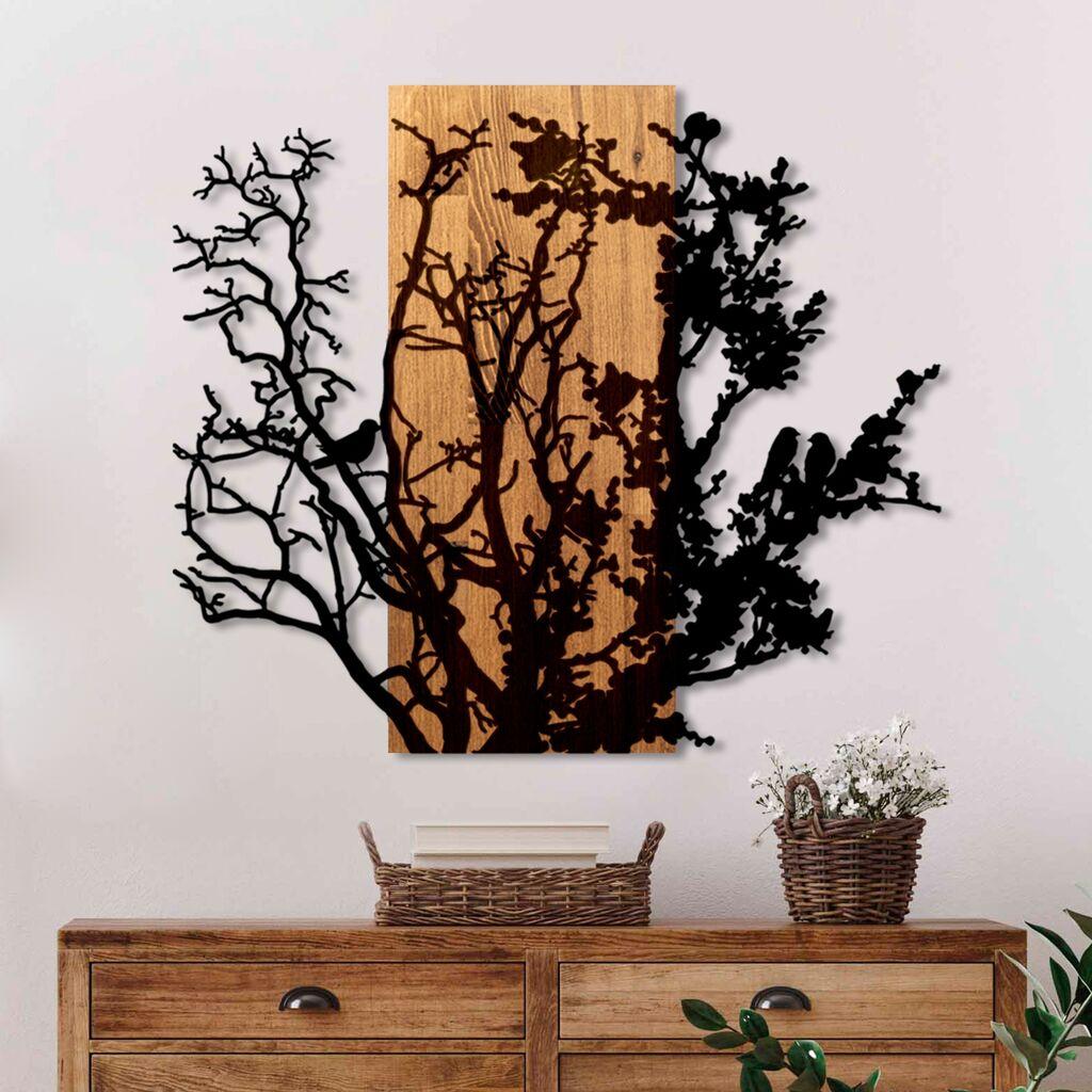 Wallity dzидна декорација за суви треви, 68cmx58cmx3cm, даб